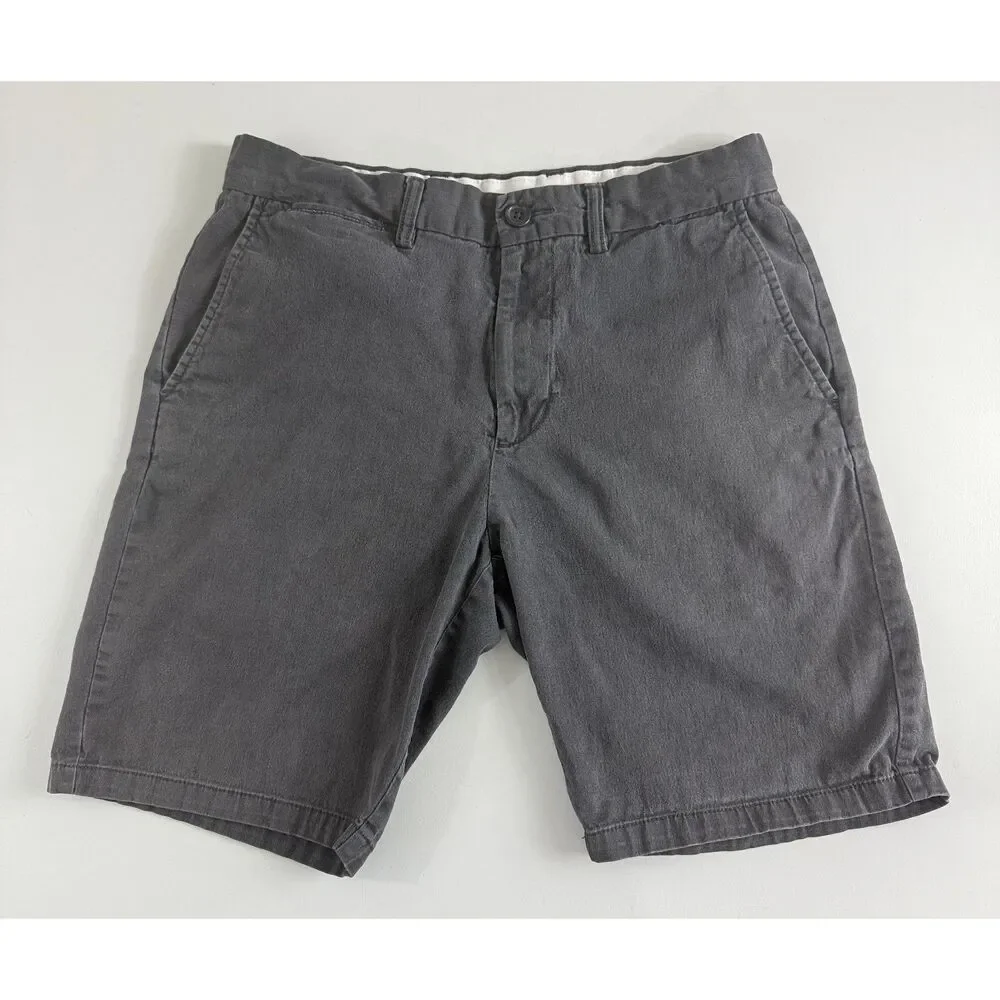 Old Navy Ultimate Slim Built-In Flex Shorts Men's 32 Gray 10 Inseam Chino